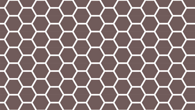 Hexagonal tile pattern in gray and white