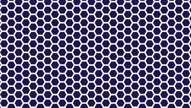 Hexagonal pattern with blue and white colors