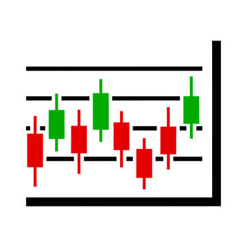 Candlestick chart illustration financial market data visualization