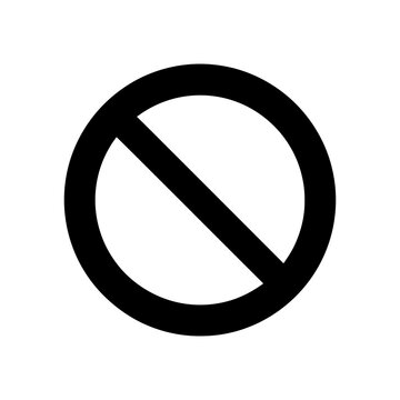 Prohibited sign a simple black and white restriction symbol