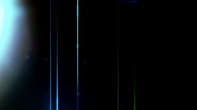 Light leaks 4k footage on black background. Natural lighting lamp rays bokeh effect. Light organic leaks effect background animation stock footage. 