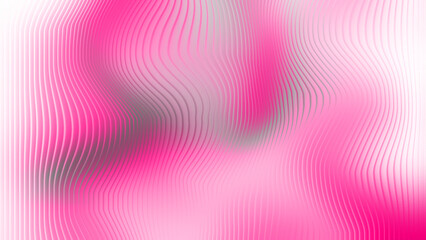 Obraz premium Pink and white wavy lines pattern, gradient background