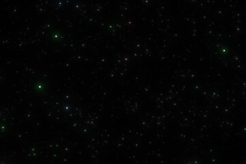 Star field illustration with shimmering lights on a dark space background © Rangaroksia