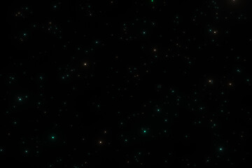 Star field illustration with shimmering lights on a dark space background © Rangaroksia