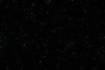 Star field illustration with shimmering lights on a dark space background © Rangaroksia