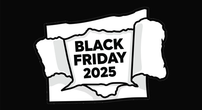 Black Friday shopping sale discount sign.