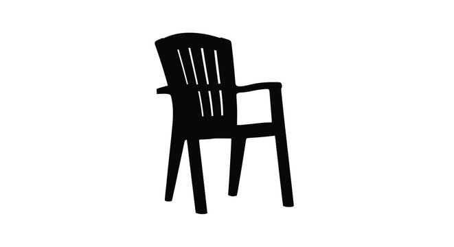 plastic chair silhouette high quality professional detailed modern