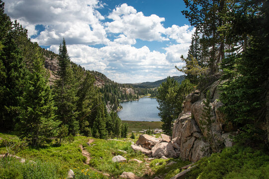 Becker Lake, the High Lakes Wilderness Study Area, Beartooth Wilderness, Wyoming, USA