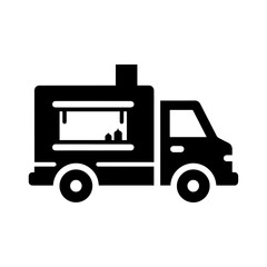 Fototapeta premium A food truck serves snacks on the street.