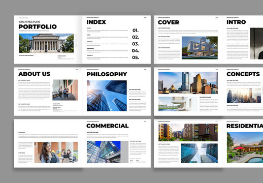 Architecture Portfolio Brochure Template Design