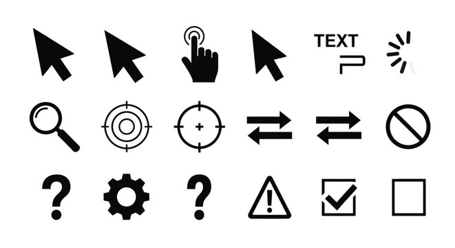 collection of various ui icons on white background