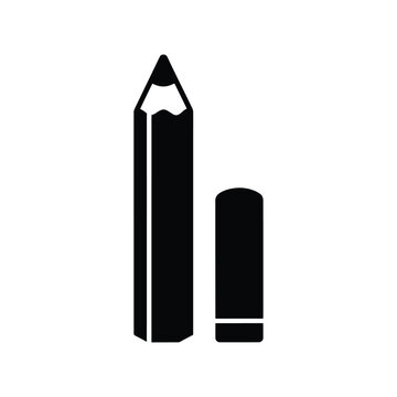 Kajal Pencil Eye Makeup Silhouette Vector Illustration