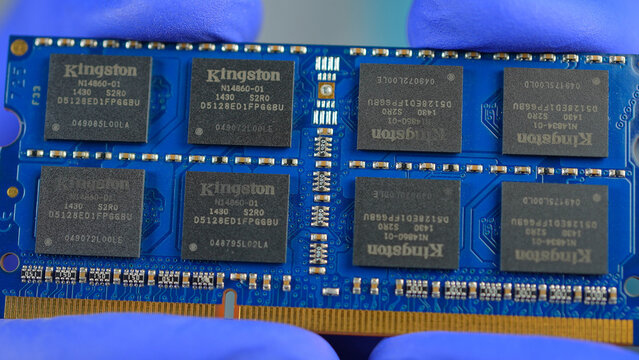 Concept of SSD Kingston memory chips shortage due Artificial Intelligence AI data centers development demand. Solid State Drives for Servers Computer Systems: Toronto, Ontario, Canada - March 24, 2026