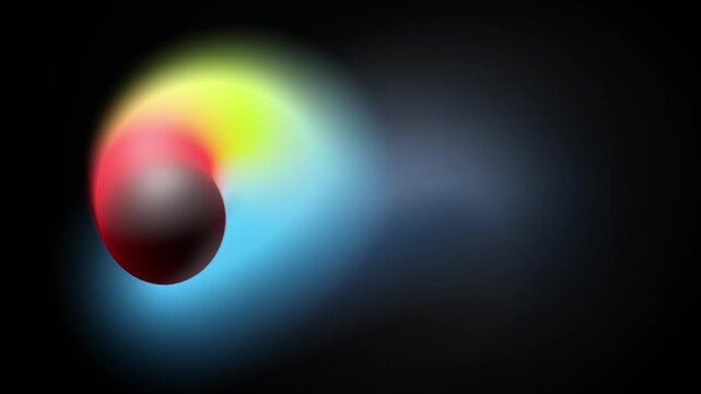 Looping 3D animation. Abstract multicolored blurry background, liquid gradient shape