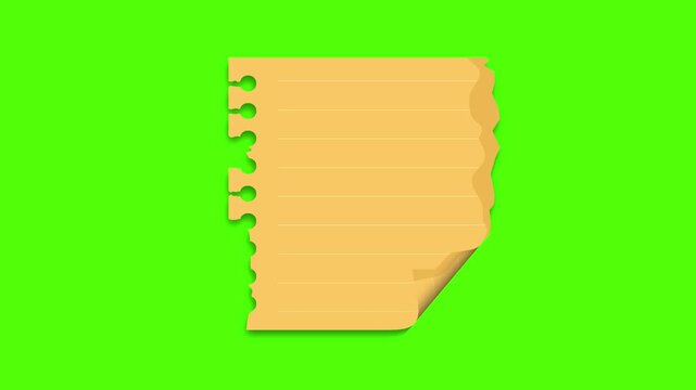 A Single Note: A single note from a notepad against a vibrant green backdrop, representing a simple reminder or message. 
