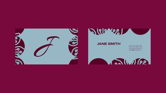 modern minimalist business card with floral icons and elegant script font for sophisticated branding identity