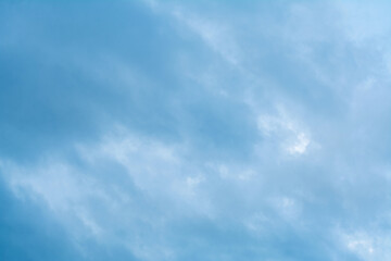 Fototapeta premium Clouds and a blue sky, clear weather with many clouds, a scene of clouds and tranquility.