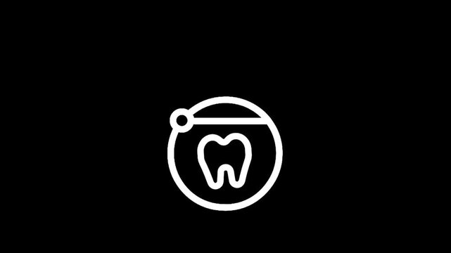 Dental floss dispenser with a tooth icon inside, representing oral hygiene and dental care