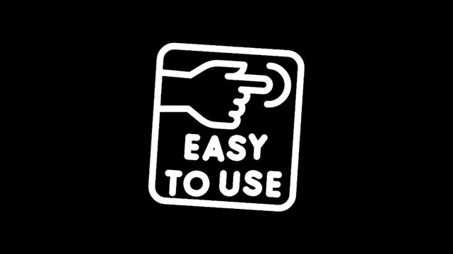 Simple and intuitive interface icon indicating ease of use for any product or service