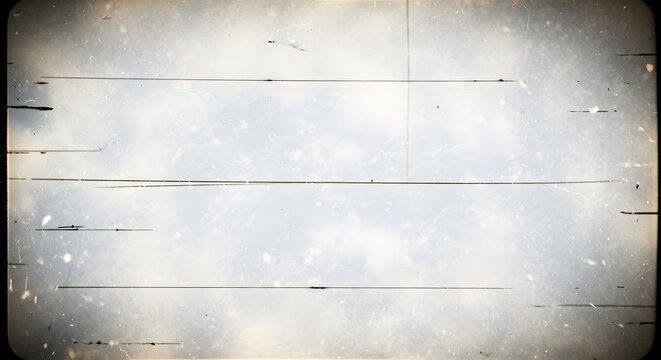 Aged film background with soft white haze heavy grain and linear scratches across the frame