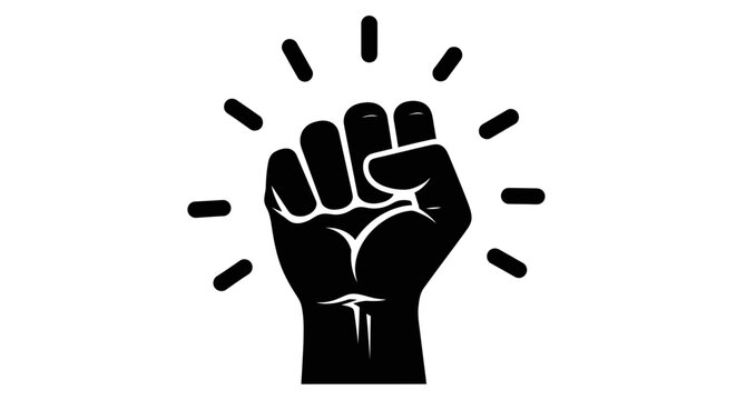 Raised fist symbol a powerful icon of solidarity resistance and triumph