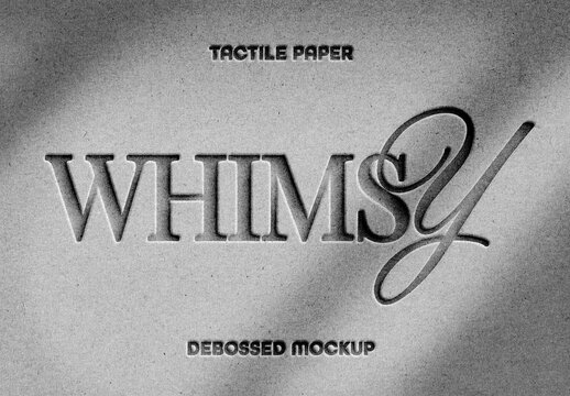 Tactile Paper Logo Mockup &ndash; Debossing Branding Presentation (PSD)