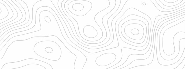 Vector lines seamless pattern sea map topography design. White wave paper curved reliefs Contour maps. Discovery topographic texture backdrop landscape earth style trail map geography design.  © Alibuss