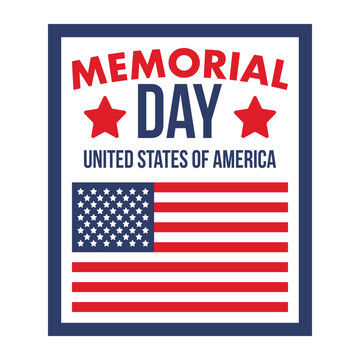 Memorial Day in United States. Remember and Honor. Federal holiday for remember and honor persons who have died while serving in the United States Armed Forces. Celebrated in May. Vector poster