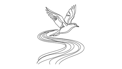 Fototapeta premium Intricate black and white feather isolated on a transparent background