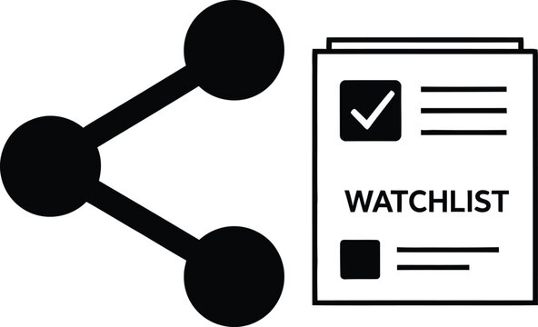 Share and watchlist document with checklist checkmark