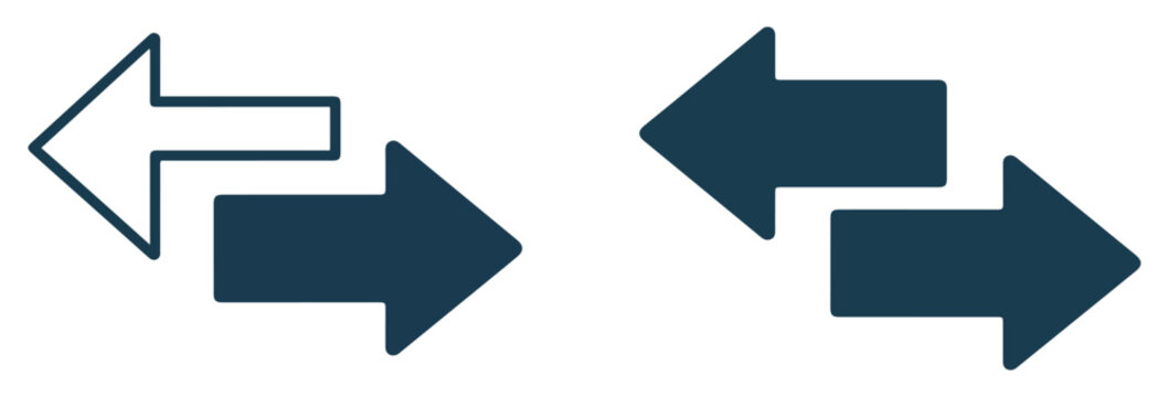 left right arrows swap icon vector