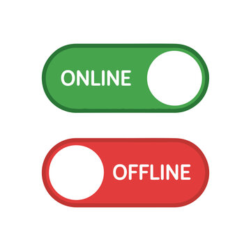 online offline toggle switch icon vector
