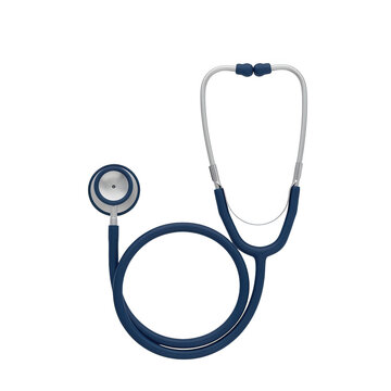Blue stethoscope with silver chest piece