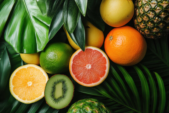 Vibrant Assortment of Fresh Tropical Fruits