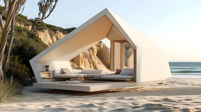 Beach Cabana Interior Geometric Storage Solu 018Bf999