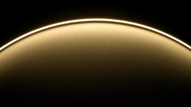 arc. A single glowing white arc on a dark background representing fluid motion. STEM education sheets, lab safety posters, designed for biotech research communications.
