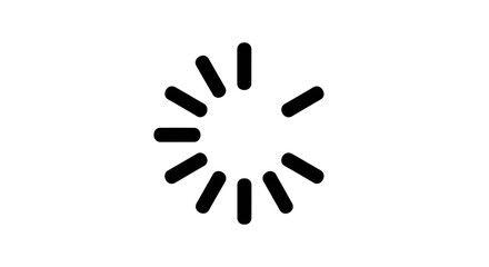Fototapeta premium Minimalist Loading Spinner Icon, Progress Buffering Indicator for Web and Mobile UI Design