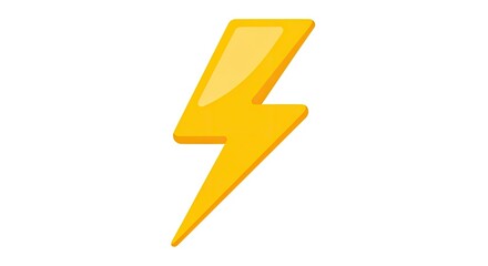 Obraz premium Bright yellow lightning bolt icon symbolizing power energy and electric charge