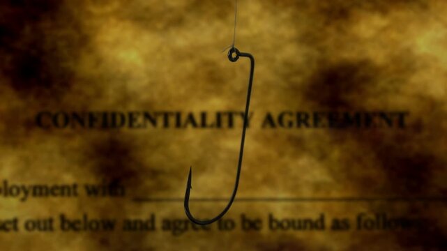 Confidentiality Agreement with Fishing Hook Trap Concept