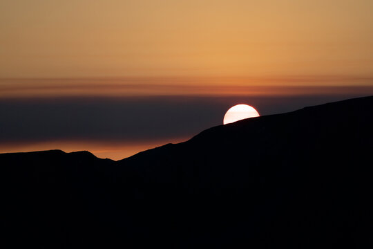 sunset in the mountains