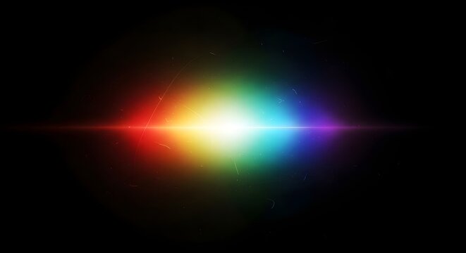 Vibrant spectrum explosion a pixelated burst of color radiating from a central bright point