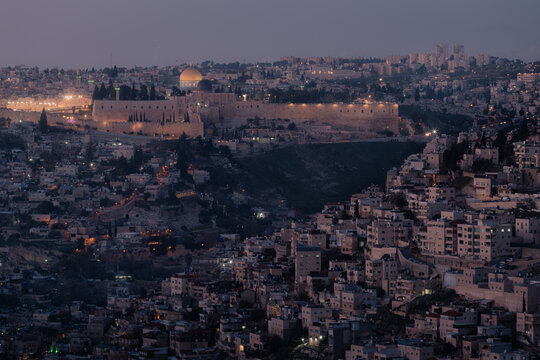 Jerusalem Silwan Old City Dome of the Rock Temple Mount View