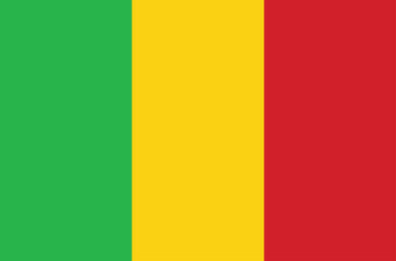 Obraz premium Mali Flag Flat Design