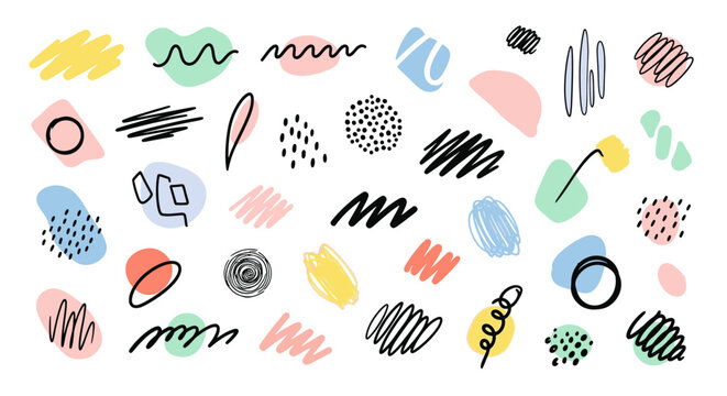 Colorful abstract shapes and patterns.