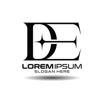 DE Minimalist Logo Design and DE Vector Logo for DE Business Logo