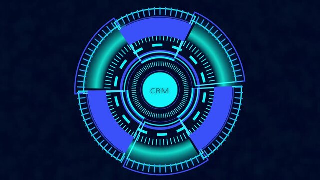 Artificial intelligence or ai concept. Futuristic icon design and graphics over hand with table. holographic advanced HUD circle platform glowing dots digital luxurious wave .