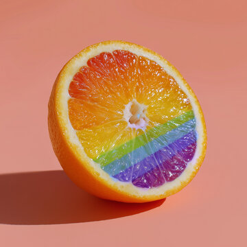 Colorful rainbow orange