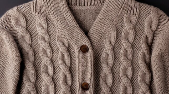 A photo of a classic wool sweater on a white background