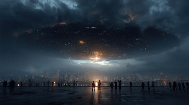 UFO Disclosure Event in USA Shows People Gathered Under Mysterious Craft