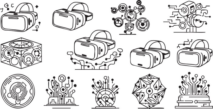 Cloud computing network icons